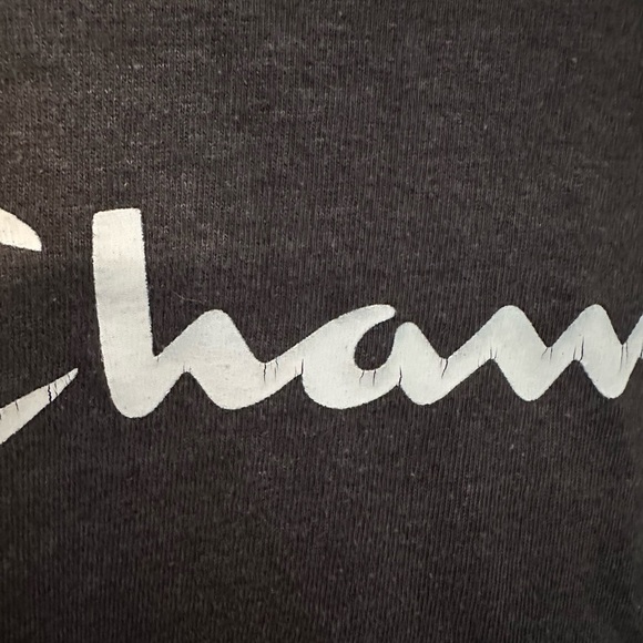 Champion Size L Dark Gray Logo Tee - Picture 5 of 6